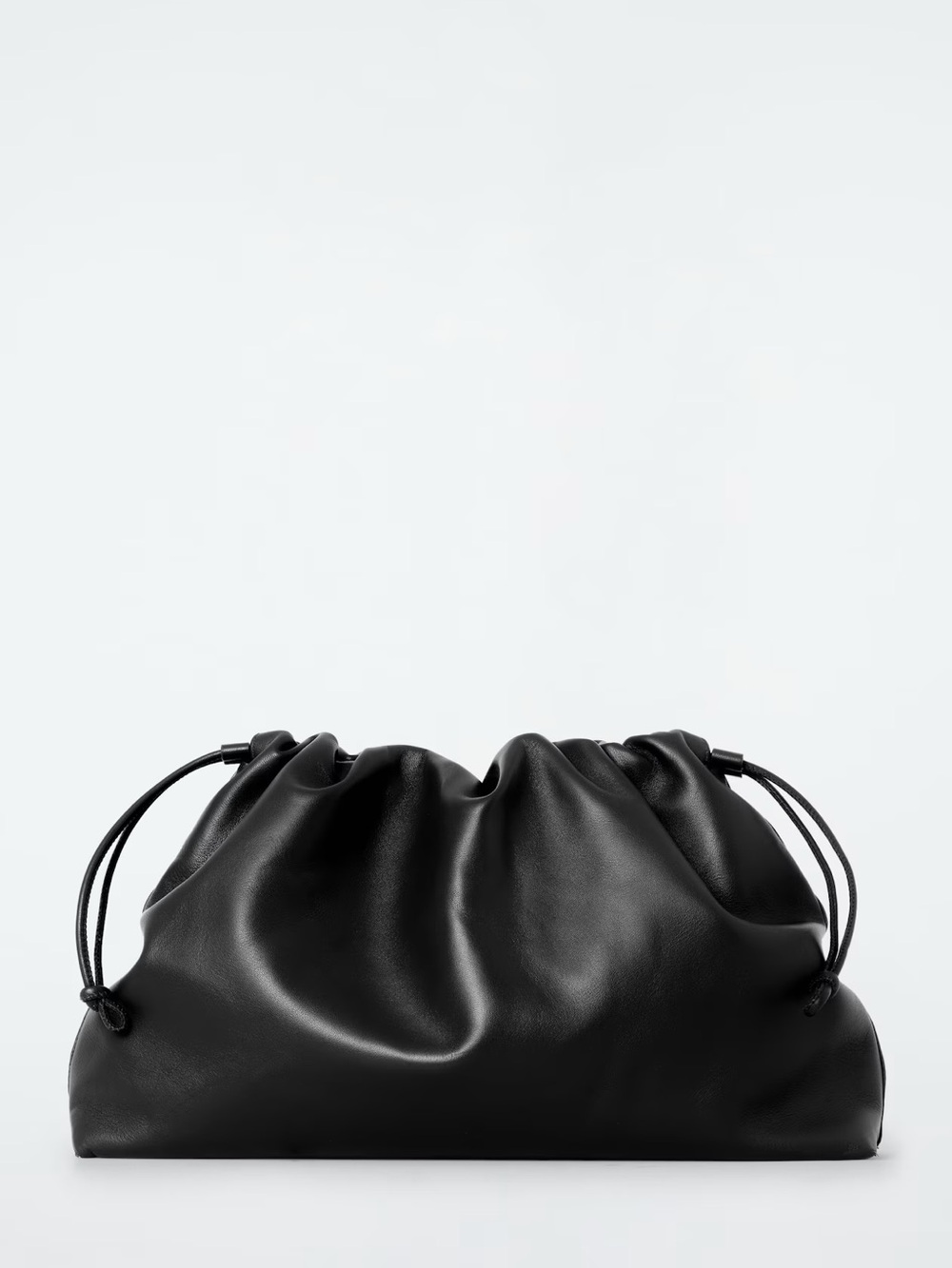 COS Black Drawstring Pouch Clutch